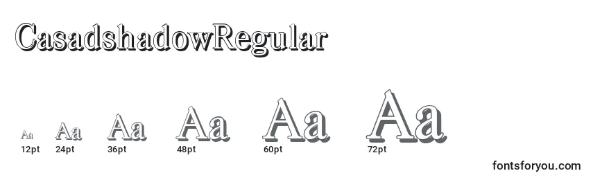 CasadshadowRegular Font Sizes