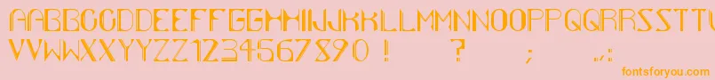 Vitality Font – Orange Fonts on Pink Background