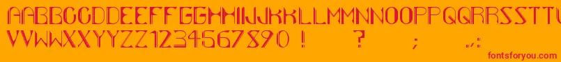 Vitality Font – Red Fonts on Orange Background