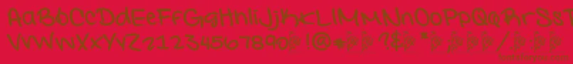 Czcionka InterconnecteddemoBold – brązowe czcionki na czerwonym tle