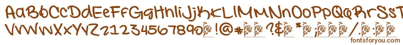Шрифт InterconnecteddemoBold – коричневые шрифты на белом фоне