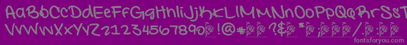 Czcionka InterconnecteddemoBold – szare czcionki na fioletowym tle