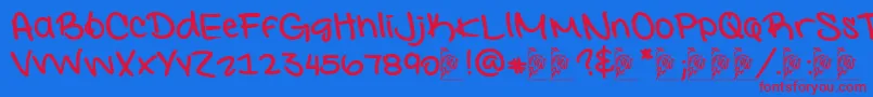 InterconnecteddemoBold Font – Red Fonts on Blue Background