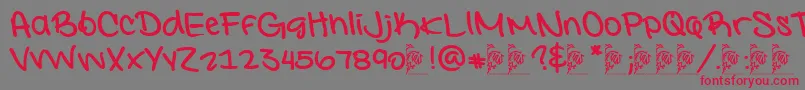 InterconnecteddemoBold Font – Red Fonts on Gray Background