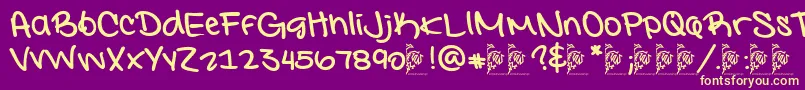 InterconnecteddemoBold Font – Yellow Fonts on Purple Background