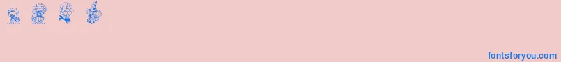 BabysBreathKidsDingsregular Font – Blue Fonts on Pink Background
