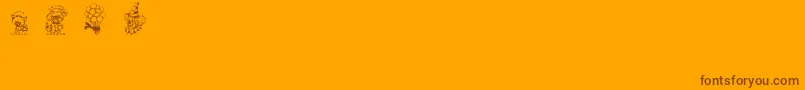 BabysBreathKidsDingsregular Font – Brown Fonts on Orange Background