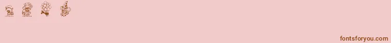 BabysBreathKidsDingsregular Font – Brown Fonts on Pink Background