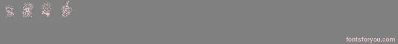 BabysBreathKidsDingsregular Font – Pink Fonts on Gray Background