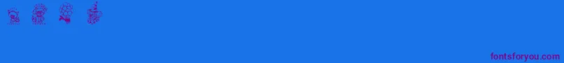 BabysBreathKidsDingsregular Font – Purple Fonts on Blue Background