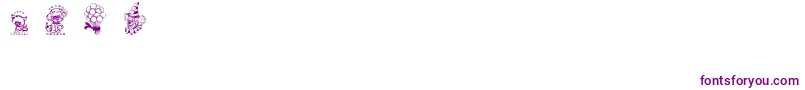 Шрифт BabysBreathKidsDingsregular – фиолетовые шрифты