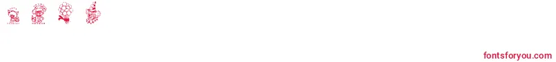 BabysBreathKidsDingsregular Font – Red Fonts on White Background