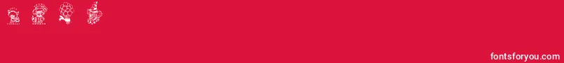 BabysBreathKidsDingsregular Font – White Fonts on Red Background