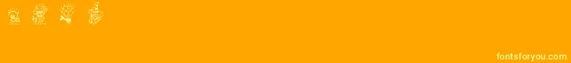 BabysBreathKidsDingsregular Font – Yellow Fonts on Orange Background