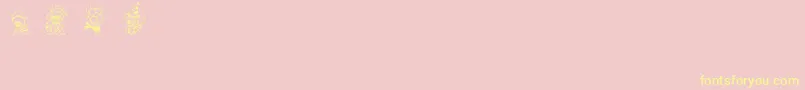 BabysBreathKidsDingsregular Font – Yellow Fonts on Pink Background