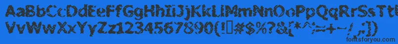 BnStileProject Font – Black Fonts on Blue Background