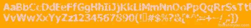 BnStileProject Font – Pink Fonts on Orange Background