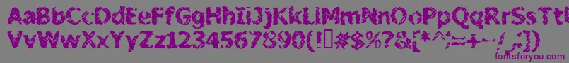 BnStileProject Font – Purple Fonts on Gray Background