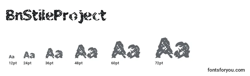 Размеры шрифта BnStileProject
