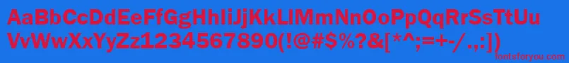 Franklingotitcteedem Font – Red Fonts on Blue Background