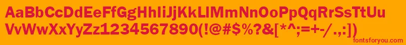 Franklingotitcteedem Font – Red Fonts on Orange Background