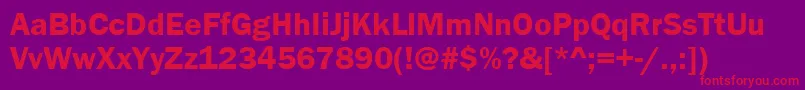 Franklingotitcteedem Font – Red Fonts on Purple Background