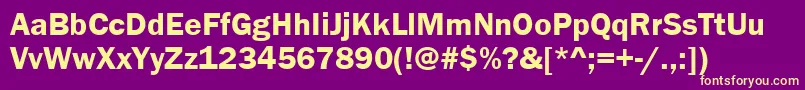 Franklingotitcteedem Font – Yellow Fonts on Purple Background