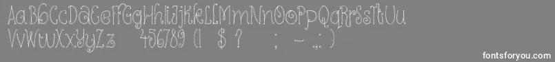 DkKundalini Font – White Fonts on Gray Background