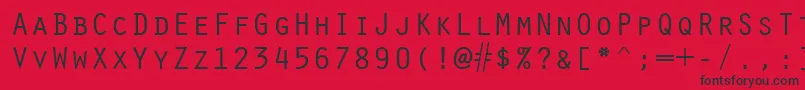 Oracle Font – Black Fonts on Red Background