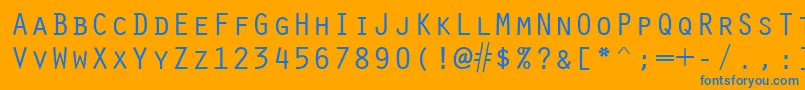 フォントOracle – オレンジの背景に青い文字