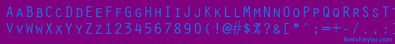 フォントOracle – 紫色の背景に青い文字