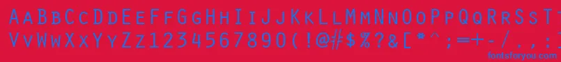 Oracle Font – Blue Fonts on Red Background