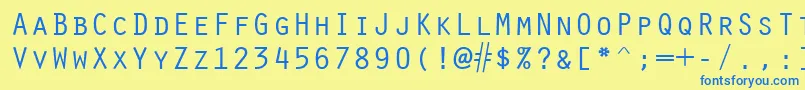 Oracle Font – Blue Fonts on Yellow Background