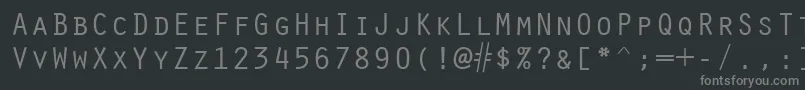 フォントOracle – 黒い背景に灰色の文字