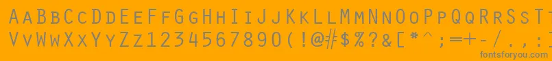 Oracle Font – Gray Fonts on Orange Background