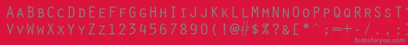 フォントOracle – 赤い背景に灰色の文字