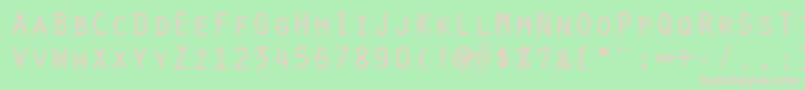 Oracle Font – Pink Fonts on Green Background