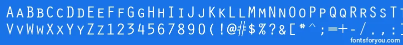 フォントOracle – 青い背景に白い文字