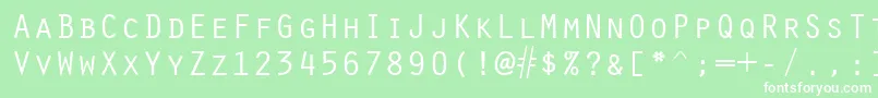 Oracle Font – White Fonts on Green Background