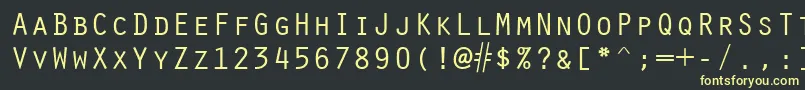 フォントOracle – 黒い背景に黄色の文字