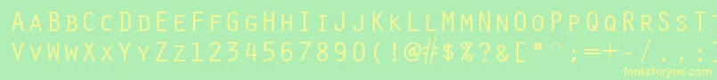 Oracle Font – Yellow Fonts on Green Background