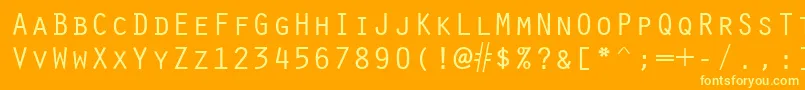 Czcionka Oracle – żółte czcionki na pomarańczowym tle
