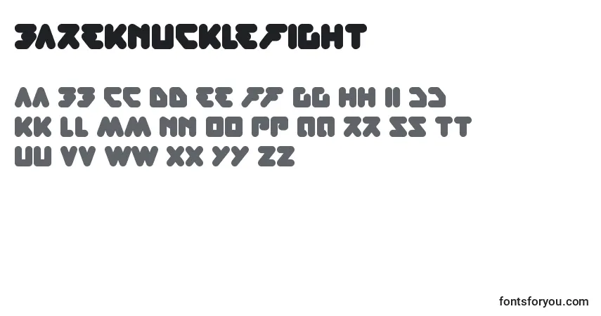 Czcionka BareKnuckleFight – alfabet, cyfry, specjalne znaki