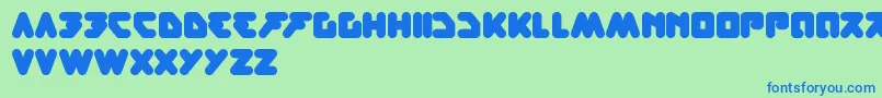 BareKnuckleFight Font – Blue Fonts on Green Background
