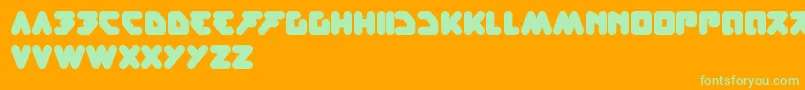 fuente BareKnuckleFight – Fuentes Verdes Sobre Fondo Naranja