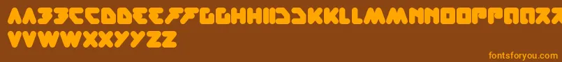 BareKnuckleFight-fontti – oranssit fontit ruskealla taustalla