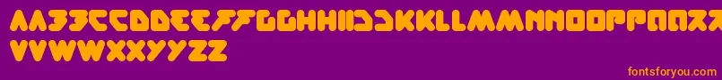 Czcionka BareKnuckleFight – pomarańczowe czcionki na fioletowym tle