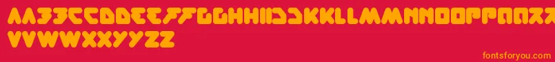 Шрифт BareKnuckleFight – оранжевые шрифты на красном фоне