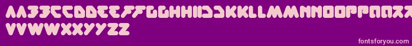 BareKnuckleFight-Schriftart – Rosa Schriften auf violettem Hintergrund