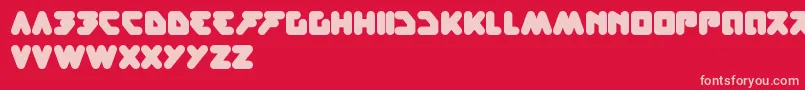 Więcej informacji o czcionce BareKnuckleFight Czcionka BareKnuckleFight – różowe czcionki na czerwonym tle